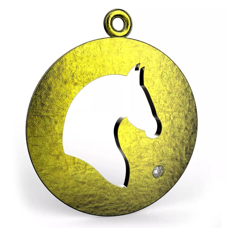 Domed Horse Pendant design