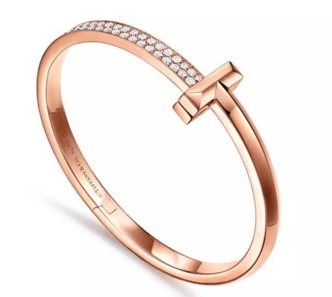T1 18ct rose gold and diamond bracelet tiffany