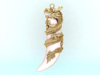 Dragon pendant - Bears claw - Tiger nails - Tiger fang - N947