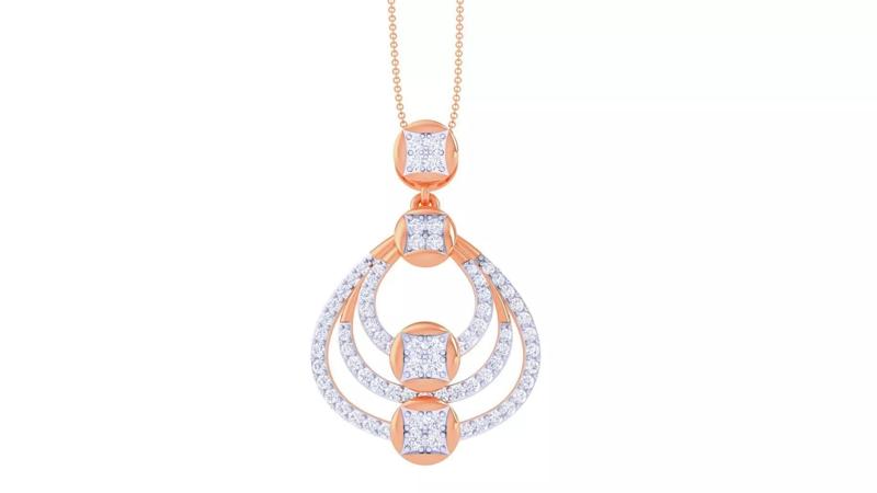 High Jewelry Pendant Earrings Set 3dm stl obj mtl gltf glb