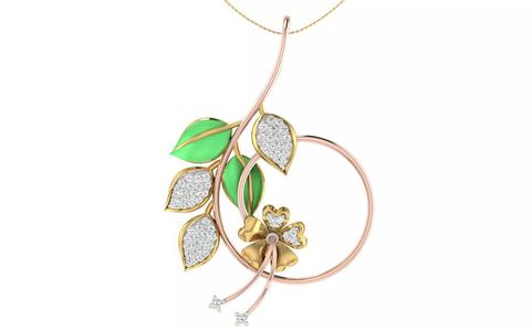 Solitaire Women Pendant 3dm STL OBJ FBX Renders Details