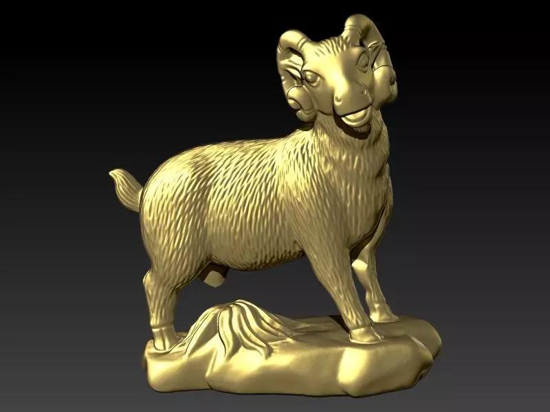 Goat Animal Pendant for Men Women Hollow Jewelry