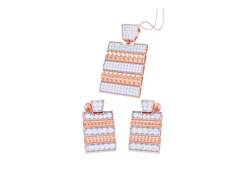 Earring Pendant Set 3dm STL OBJ FBX Renders Details