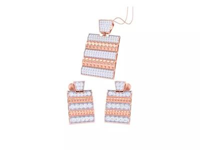 Earring Pendant Set 3dm STL OBJ FBX Renders Details