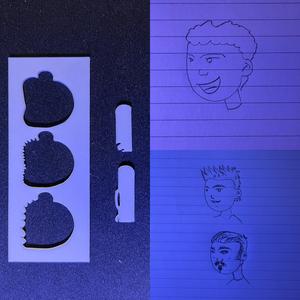 Template for drawing cartoon