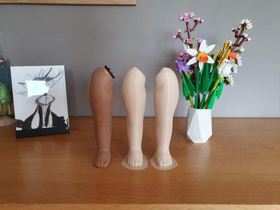 Doll's leg reproduction - from object to 3D model - Reproduction d'une jambe de poupée