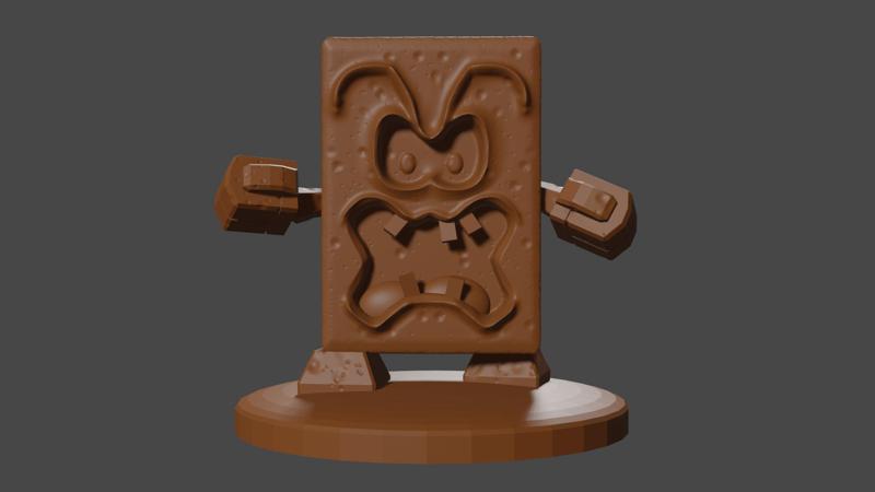 Mario inspired, Whomp, Tabletop DnD miniature