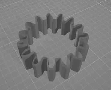 Cog shaped cookie dough slicers