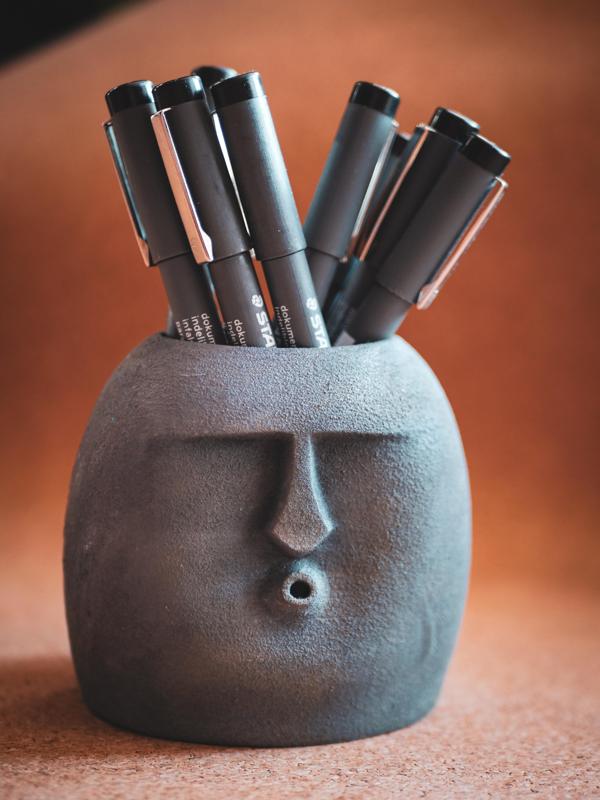 Oof Stone pen holder (or small planter)