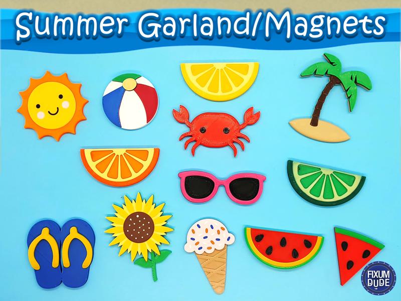 Snap Together Summer Garland/Magnets