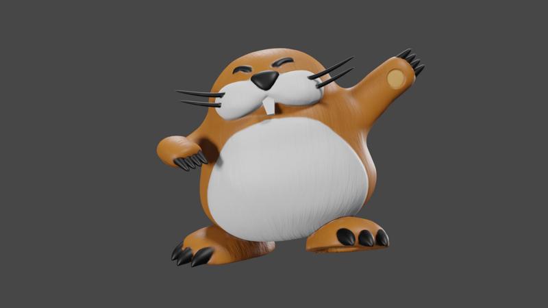 Mario inspired, Monty Mole, Tabletop DnD miniature