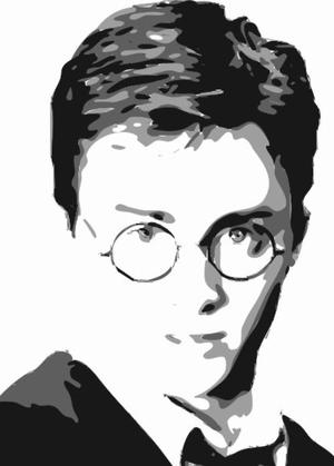 harry potter 3 colors stencil