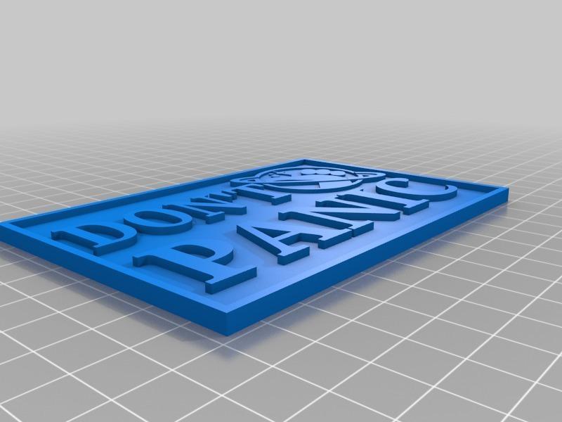 Don't Panic - Hitchhikers Guide to the Galaxy Plaque