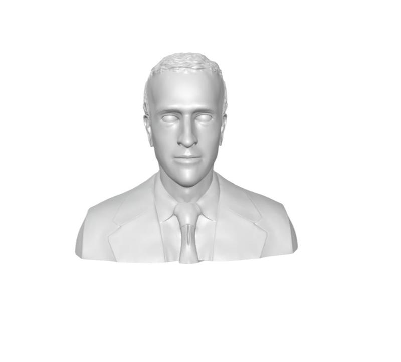 Mark Zuckerberg half-length statue