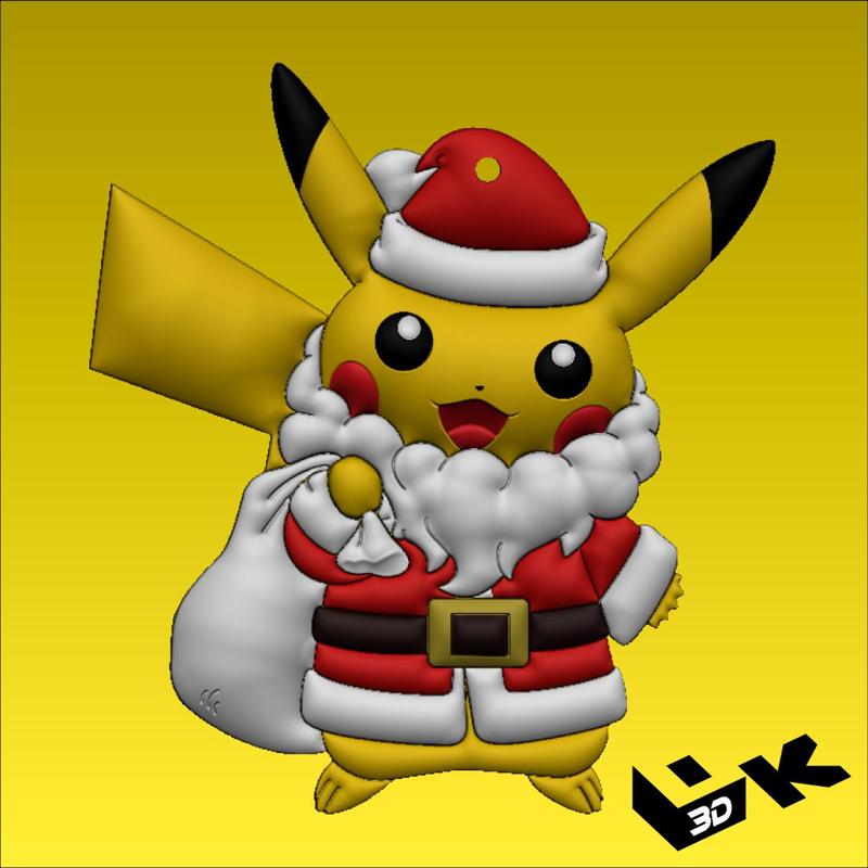 Pikachu Noel (Keychan or Christmas Ornament)