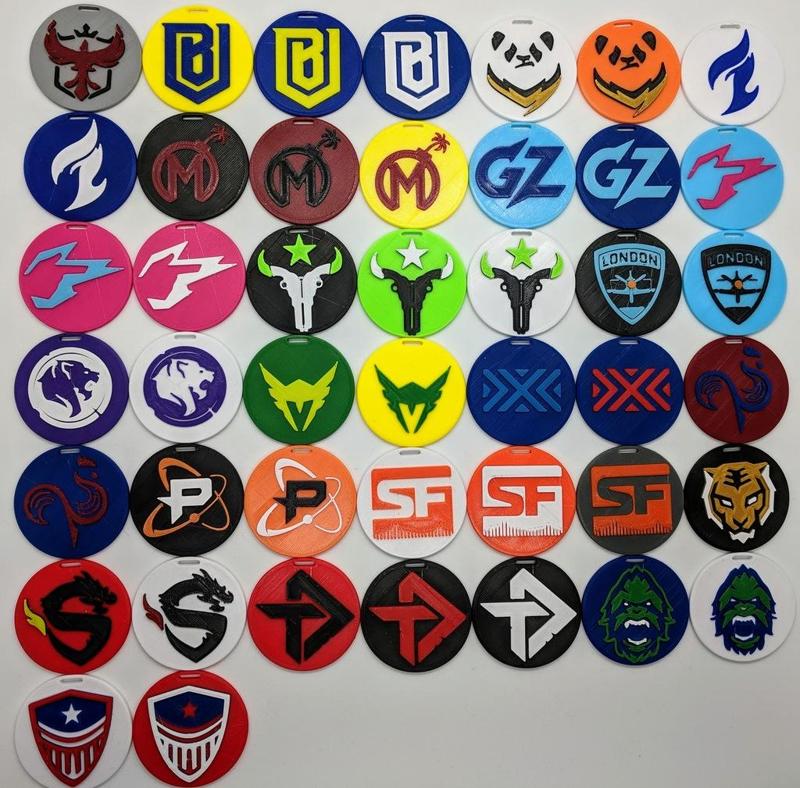 Overwatch League Team Keychains