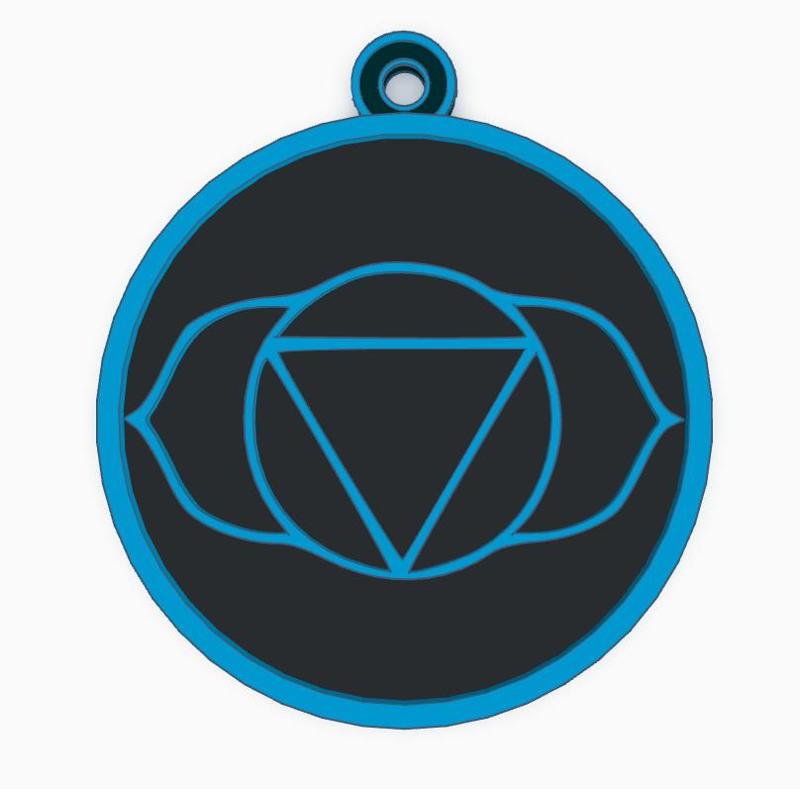 third eye chakra key ring - ajna  keychain hinduism