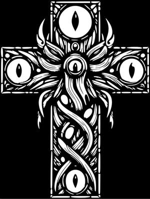 Wall art: Cross (two colours)