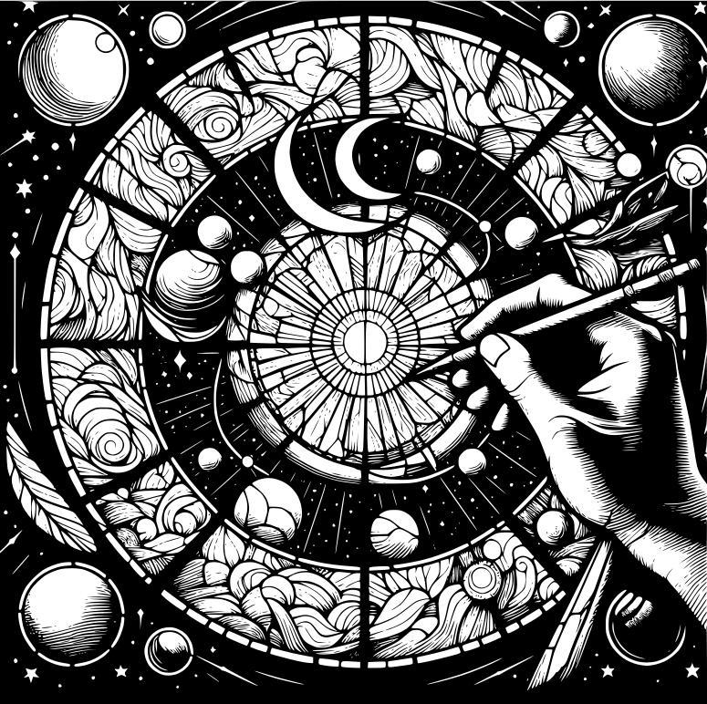 Wall art: Drawing dreams (two colours)