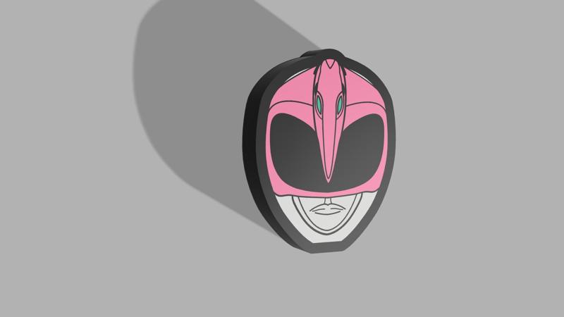 Pink Power Ranger Helmet Lightbox Lamp  LED Sign