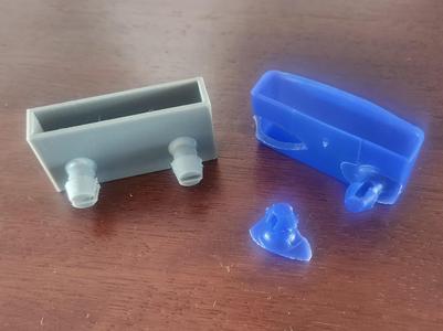 Bed slat holder 50mm, pegs on 33mm pitch