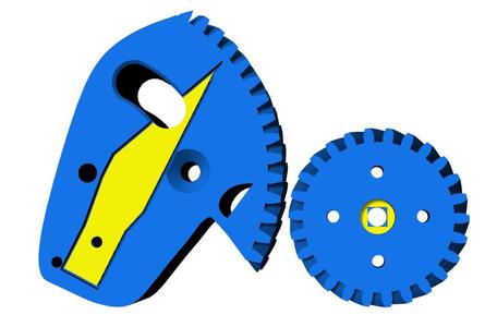 ERCF EREC Encoder Mounted Filament Cutter GEARS with integrated supports