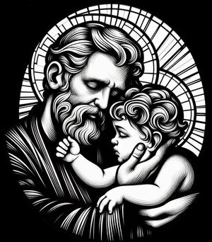 Wall art: Fatherly love 1