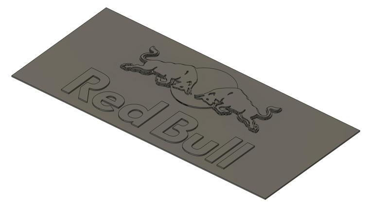 2.5D Red Bull Label/Sign/Logo
