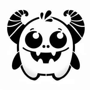 Stencil: Happy monster 2