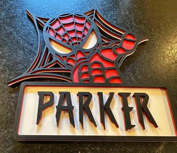 Spiderman Name plate for child's room