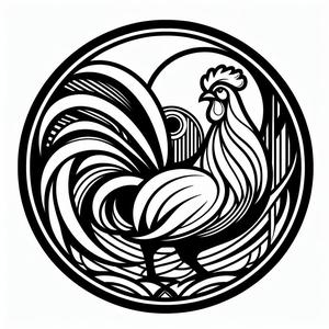 Rooster 8 (two colours / four colours)