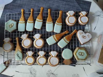 Diamond ring, Hexagon, champagne cookie cutter