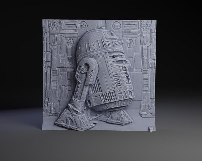 R2D2 Bas-Relief Version 2