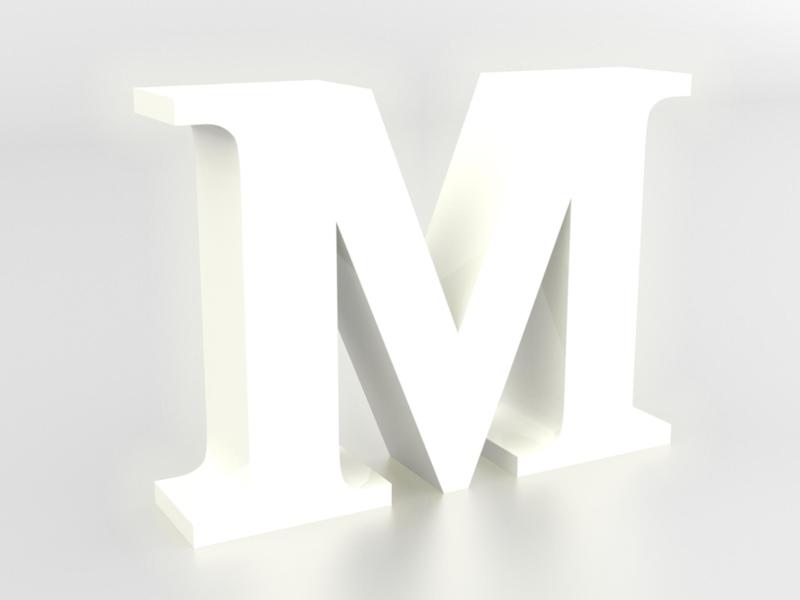 Decorative letters A-Z (Serif), LED light