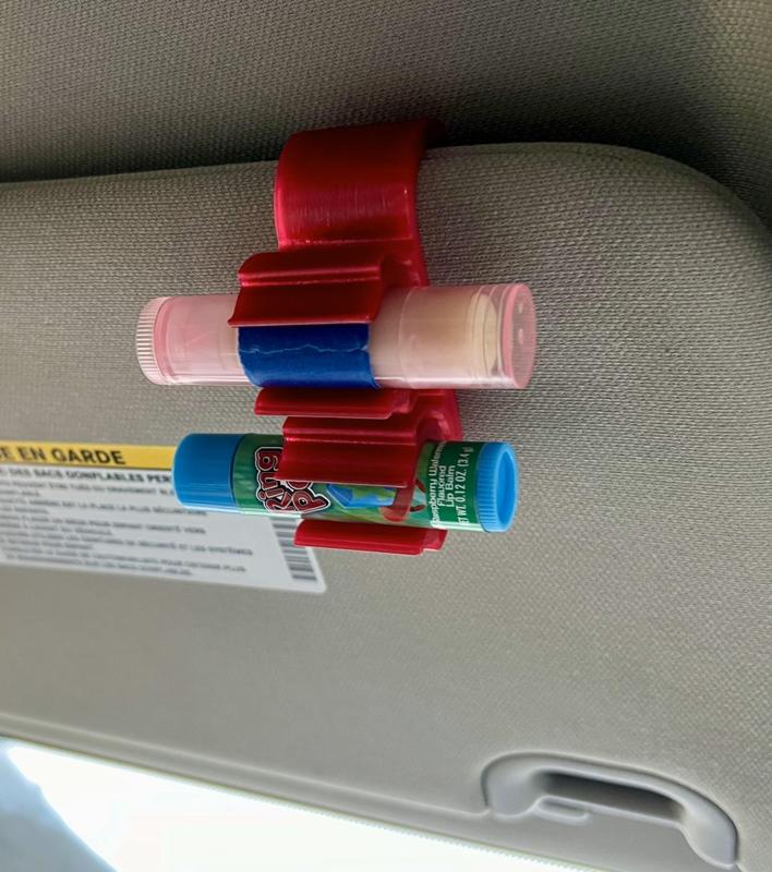 Chapstick Holder (Double) - Sun Visor Mount
