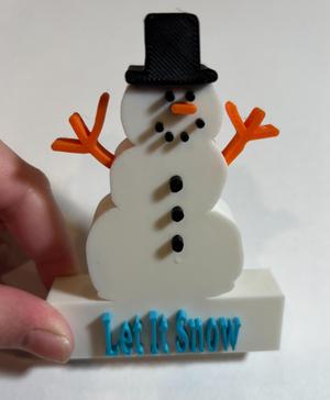 Let It Snow Snowman Figurine