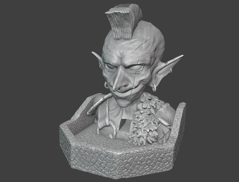 D&D-inspired Goblin Dice Shaker / Dice Tower (Hi-Poly)