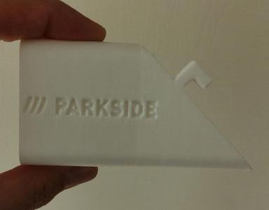 Parkside 10.8v battery holder for skadis rack