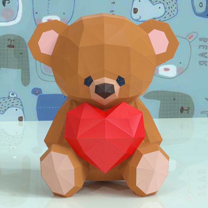 TEDDY BEAR HOLDING HEART