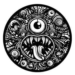 Wall art, coaster: Monster 9 (three colours)