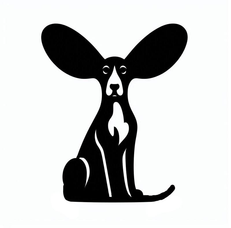 Stencil: The dog with big ears