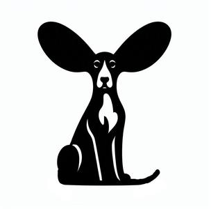 Stencil: The dog with big ears