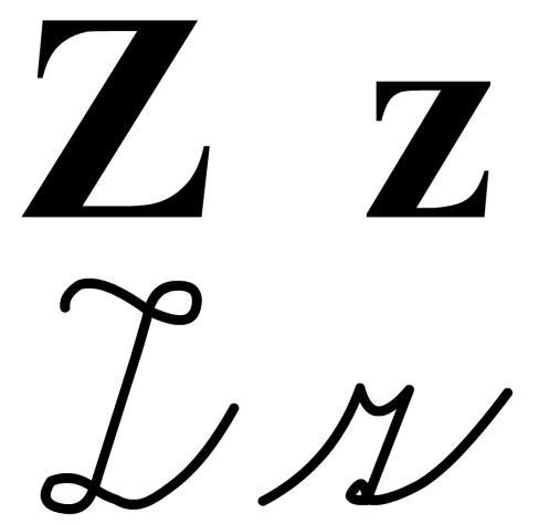 Simple letter Zz