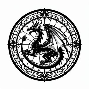 Wall art / coaster: Dragon