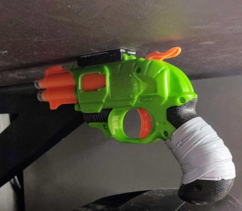 Nerf Doublestrike under desk mount