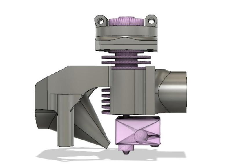 Anycubic Kossel L+ e3d v6 mount and cooling system