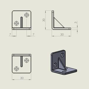 mounting bracket 30x30x3