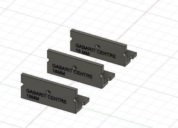 Centering jig for 19, 18 or 16 mm plate mounting