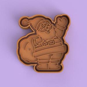 cutter + stamp papa noel / santa claus cutter + stamp
