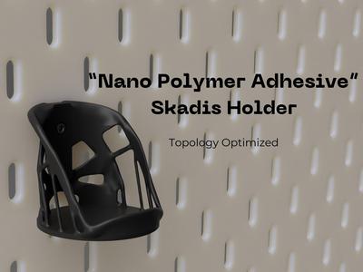 Skadis "nano polymer adhesive" holder (topology optimized)
